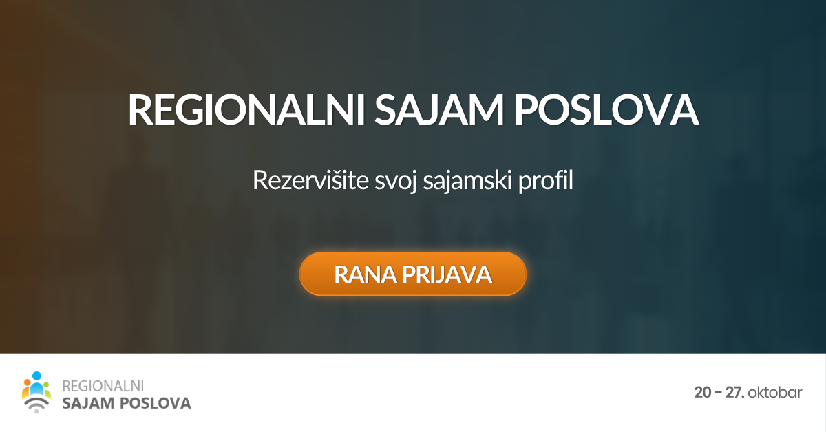 Počele prijave za Regionalni sajam poslova 2026 – rezervišite svoje mesto na najvećem online sajmu zapošljavanja u regionu